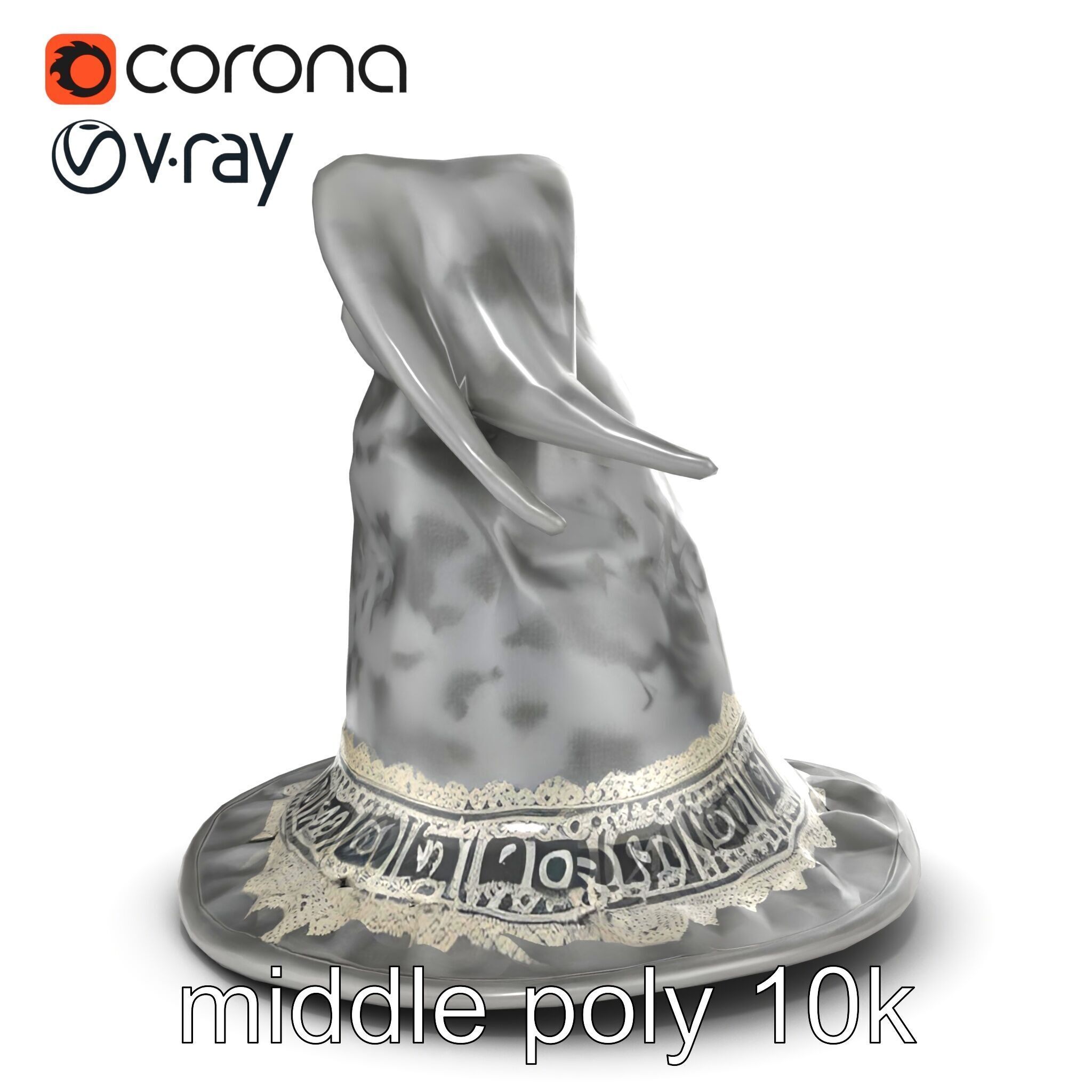 Mystic Wizards Hat with Enchanted Runes model pack Low-poly 3D model_27