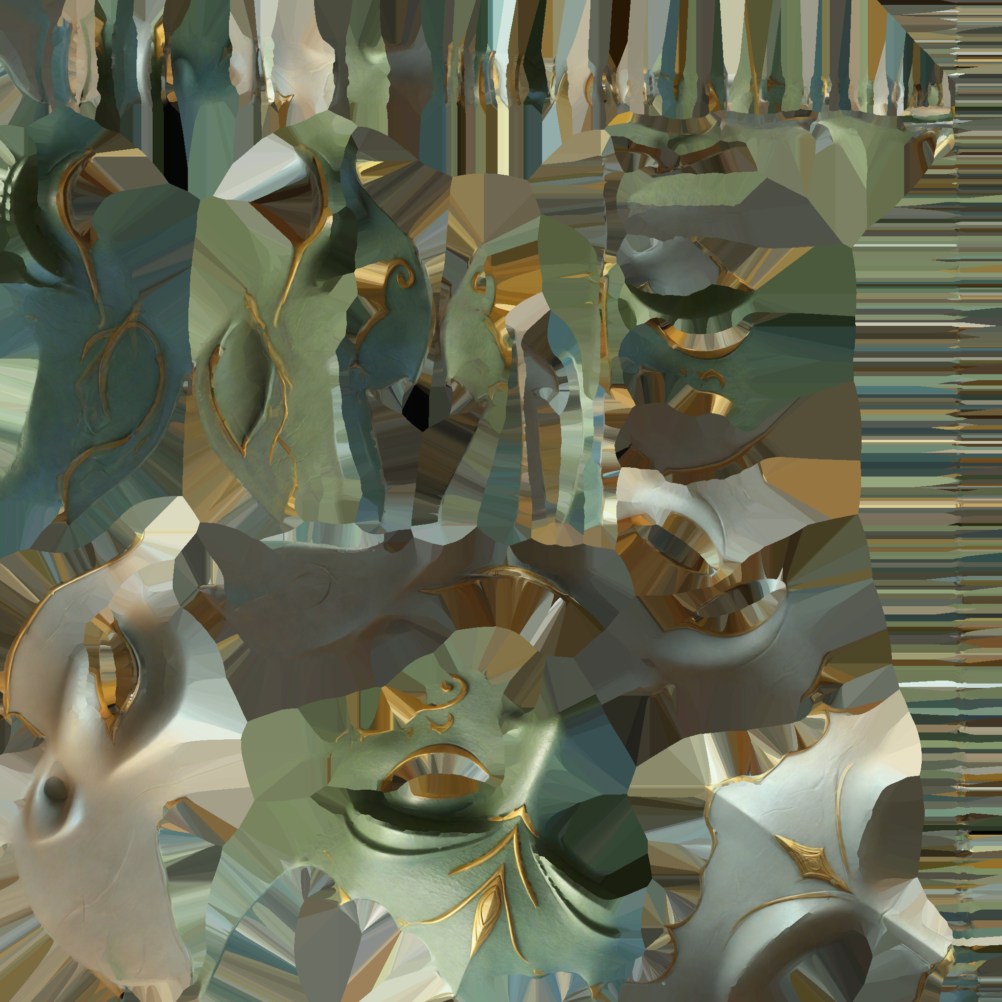  3d Render An Elven Mask Is A Carefully Constructed 3D model_8