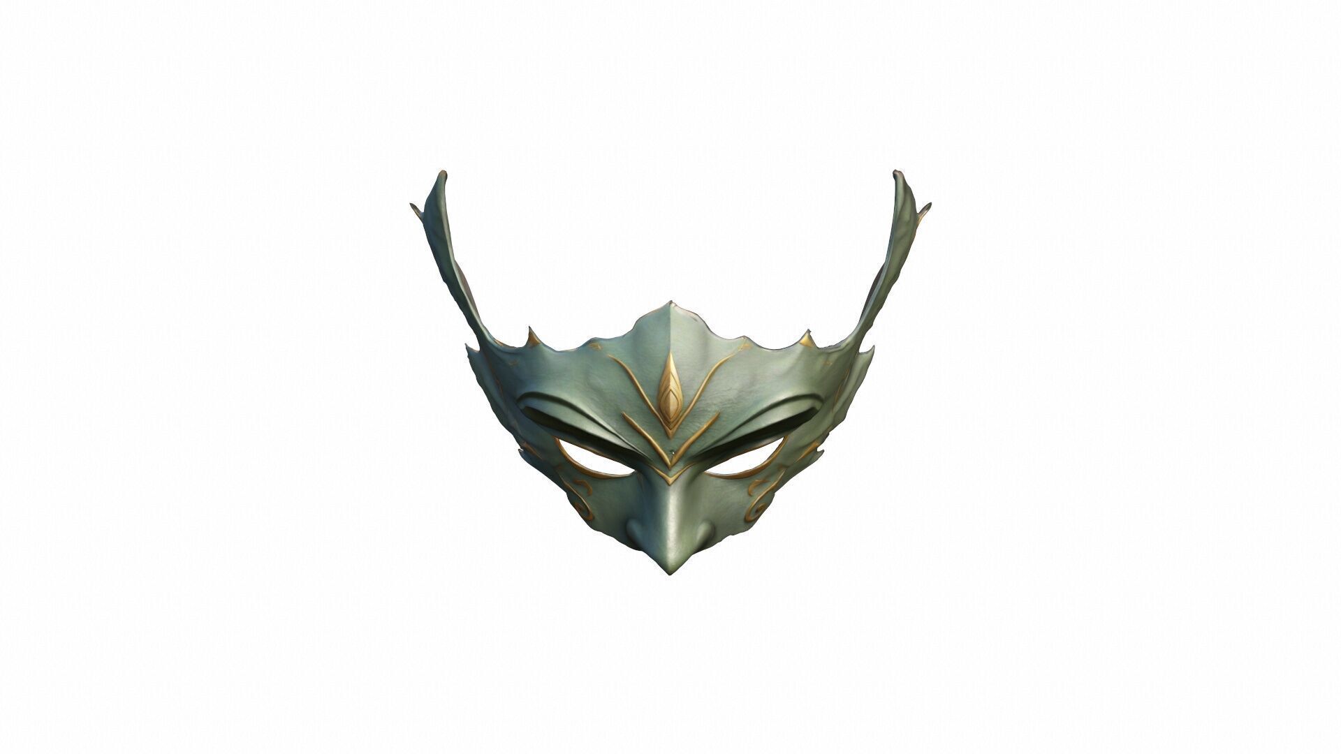  3d Render An Elven Mask Is A Carefully Constructed 3D model_3