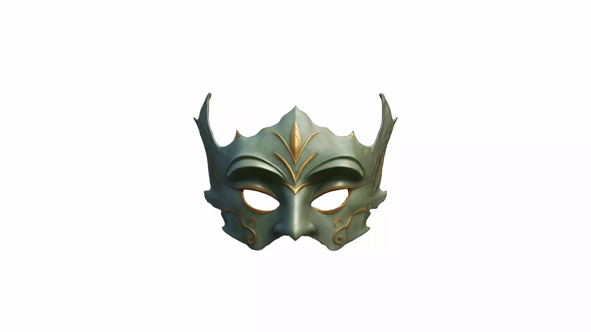  3d Render An Elven Mask Is A Carefully Constructed 3D model_0
