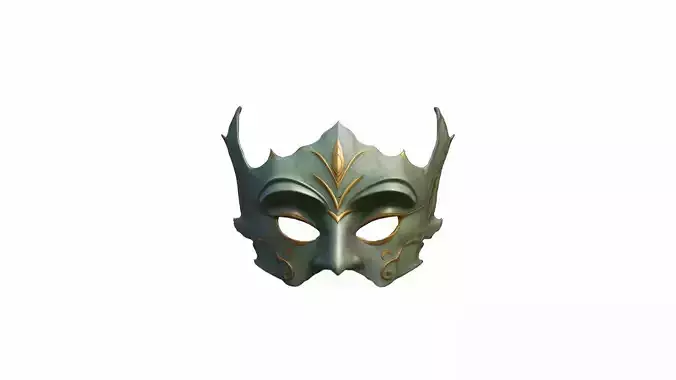  3d Render An Elven Mask Is A Carefully Constructed
