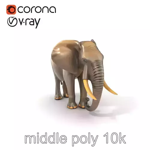 African Bush Elephant Model Pack with Detailed Textures Low-poly 3D model