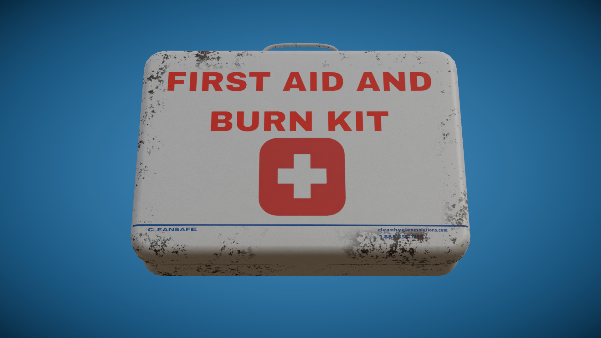 First Aid Box Low-poly 3D model_2