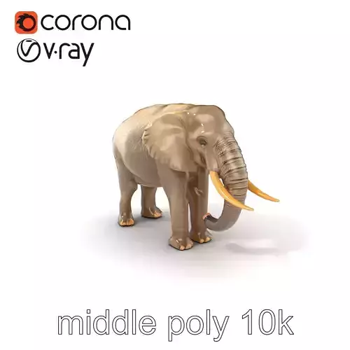Elephant Tranquil Peaceful Sculpture model pack Low-poly 3D model