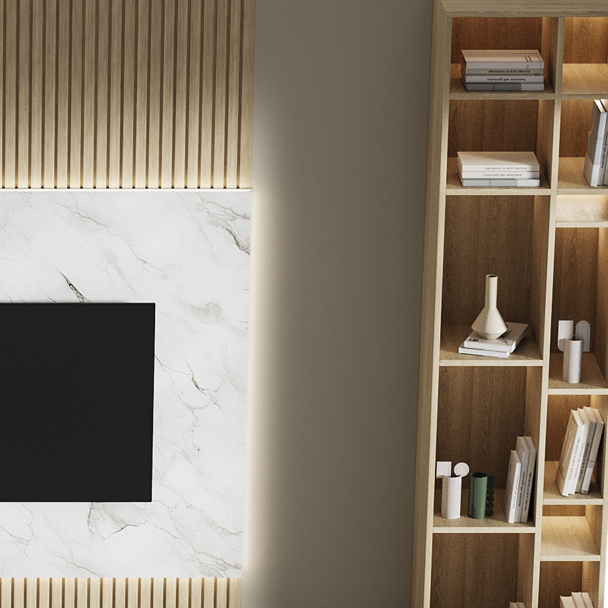 Modern TV Wall 014 3D model_7