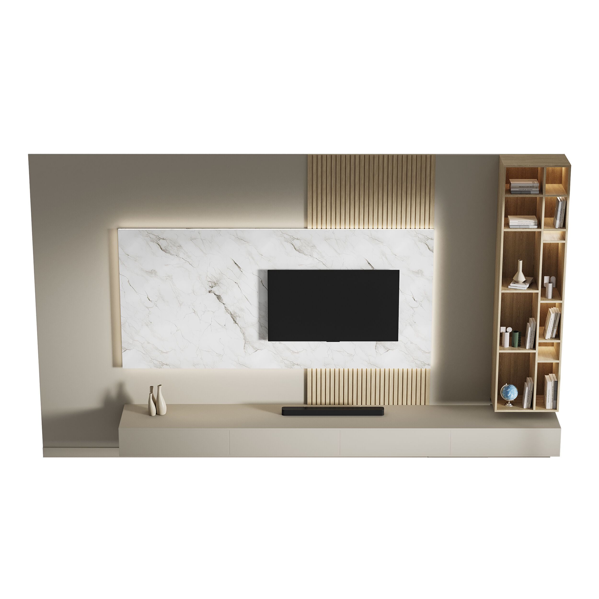 Modern TV Wall 014 3D model_9