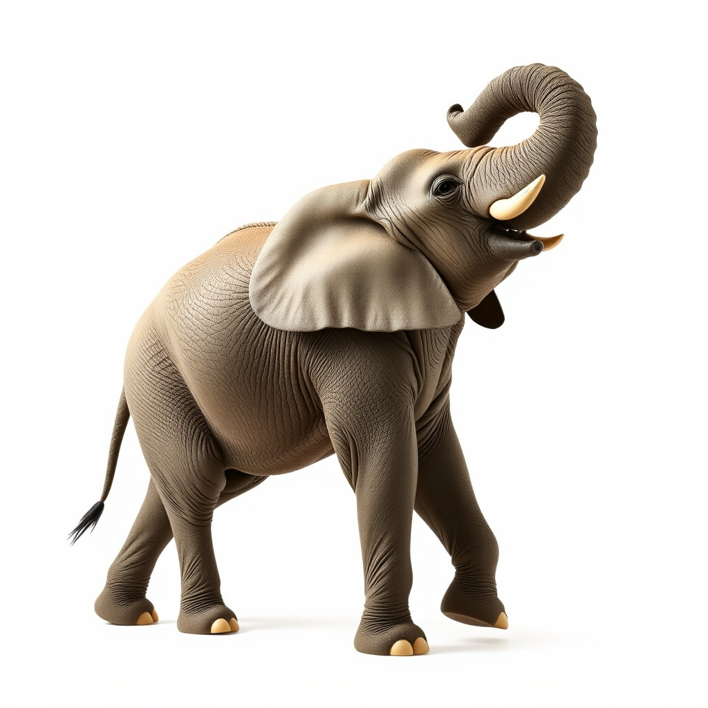 Majestic Elephant Sculpture Side View model pack Low-poly 3D model_4