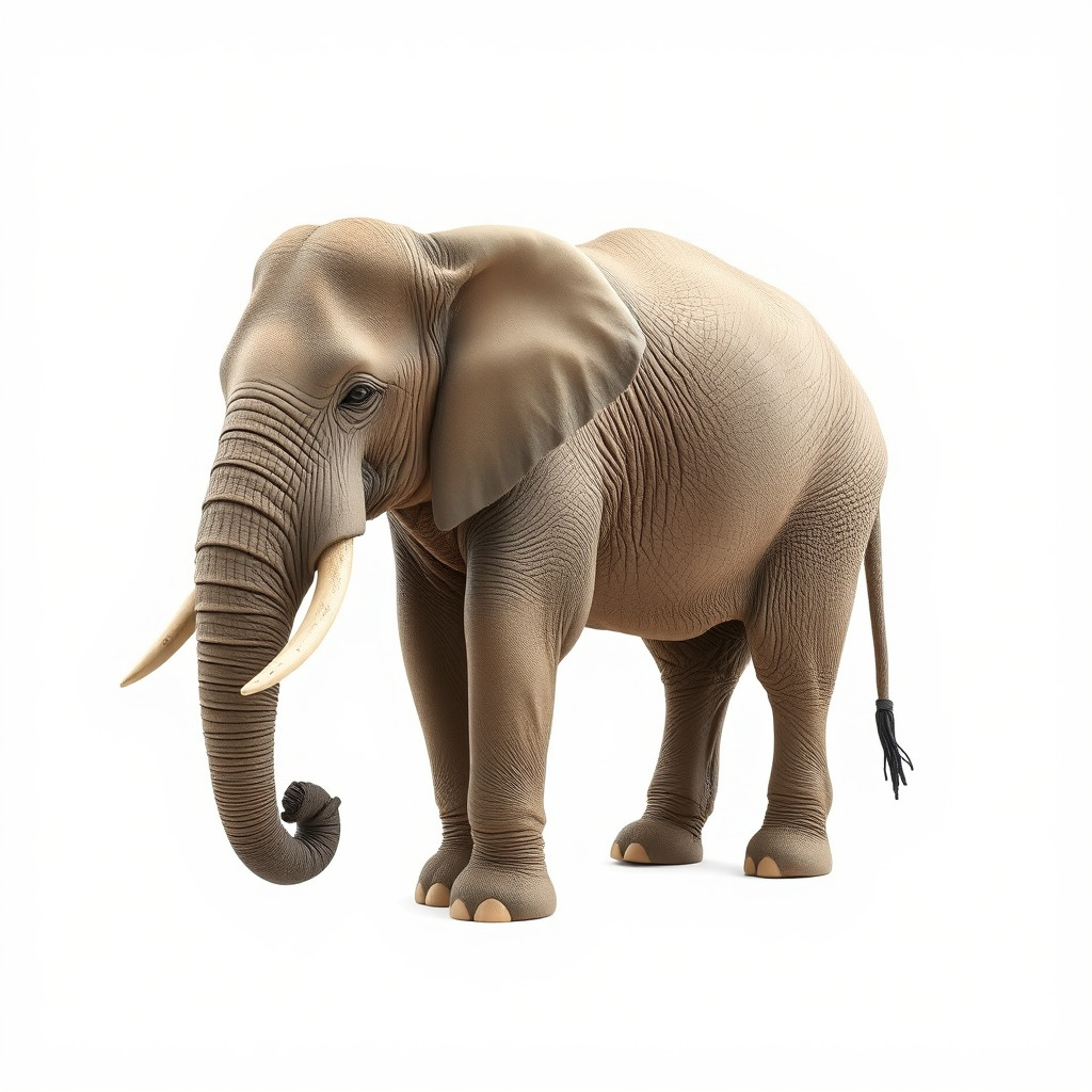 Elder Elephant Model Pack with Detailed Wrinkles Low-poly 3D model_4