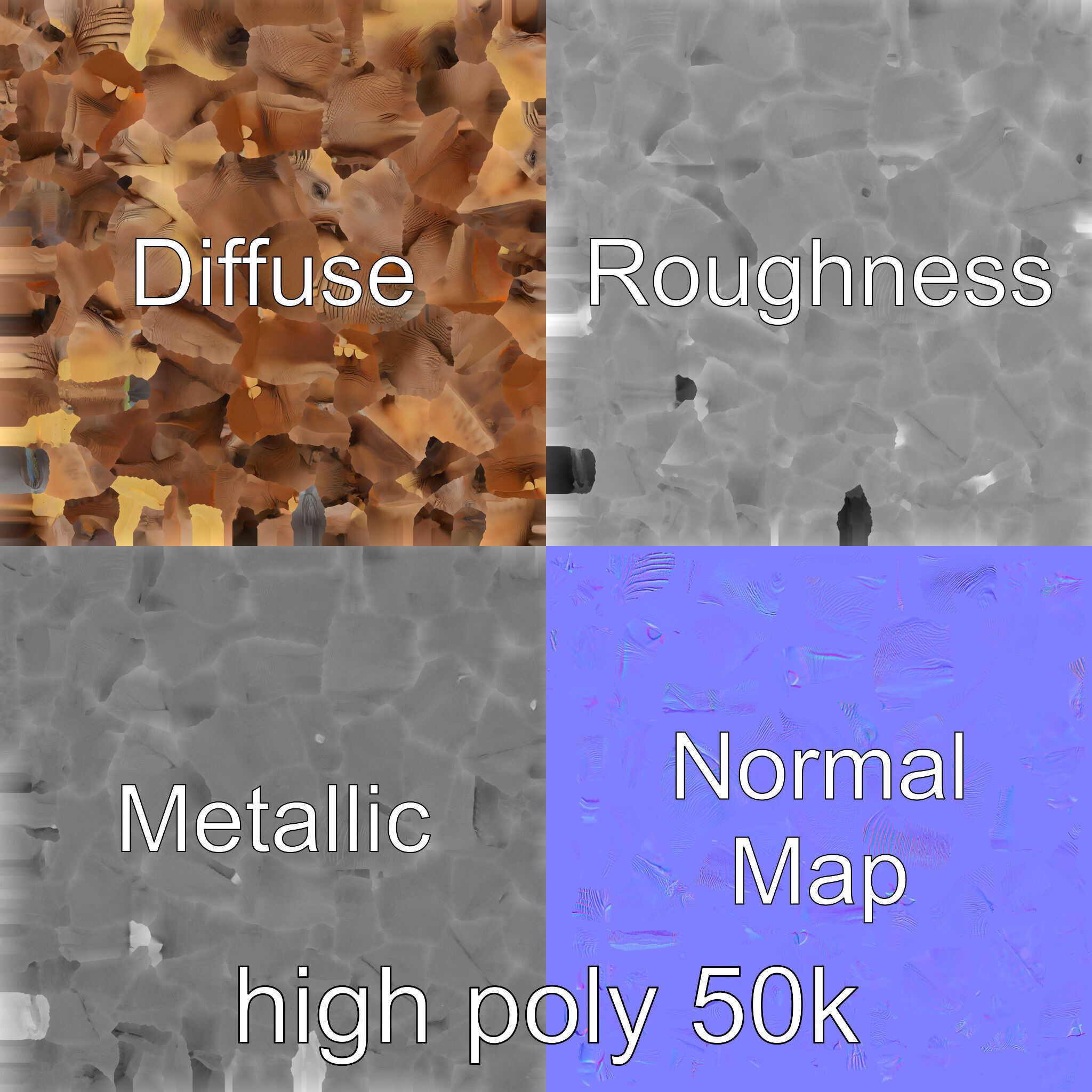 Elephant with Natural Scratches D model pack Low-poly 3D model_3