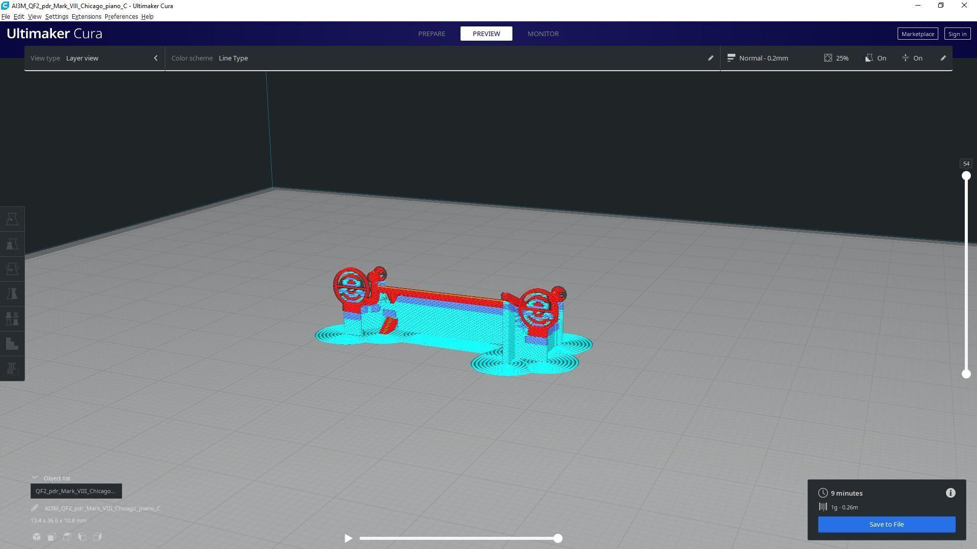 QF2 Mark VIII Chicago piano - Commercial license - 1-72 scale 3D print model_7