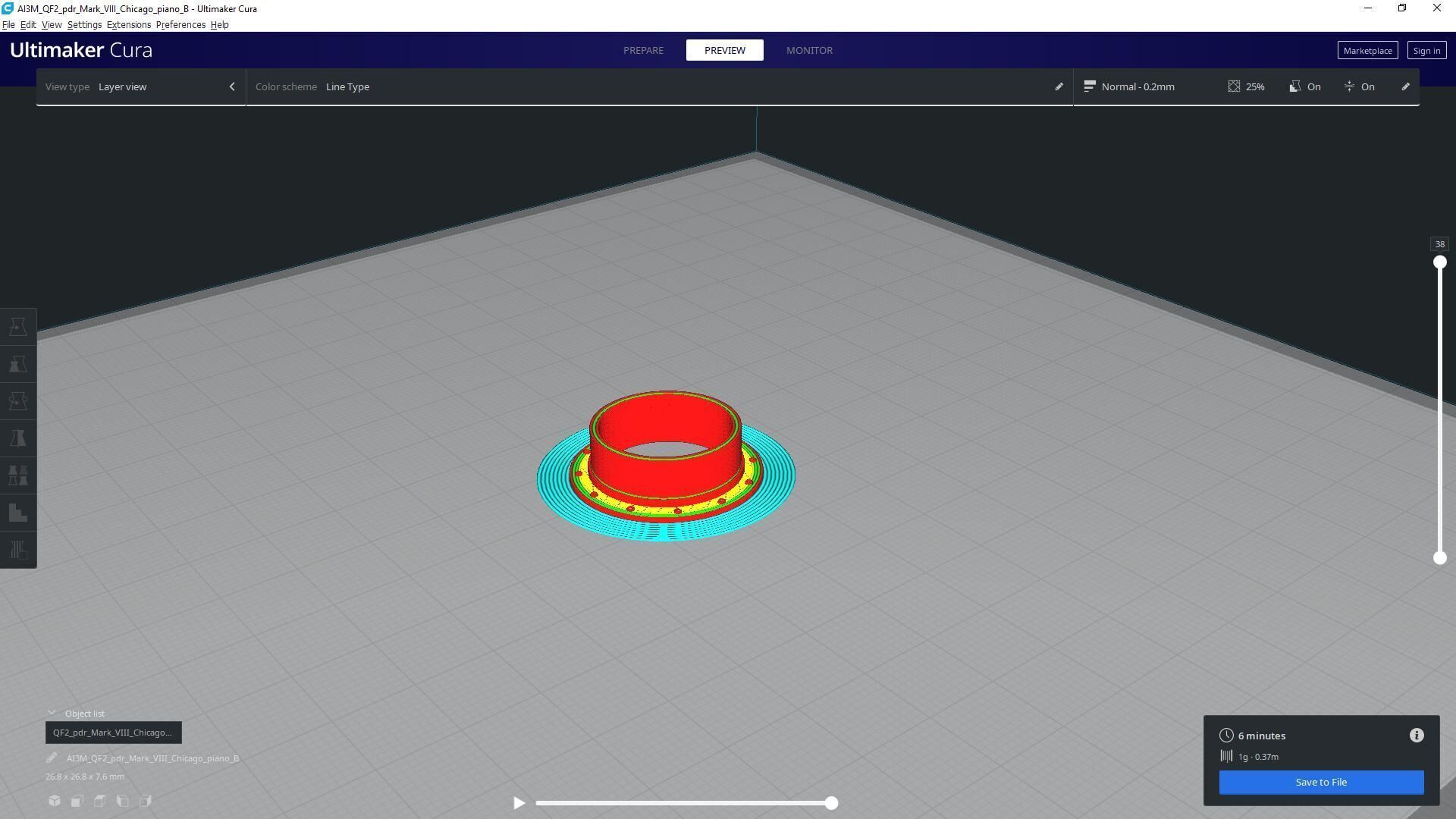 QF2 Mark VIII Chicago piano - Commercial license - 1-72 scale 3D print model_6