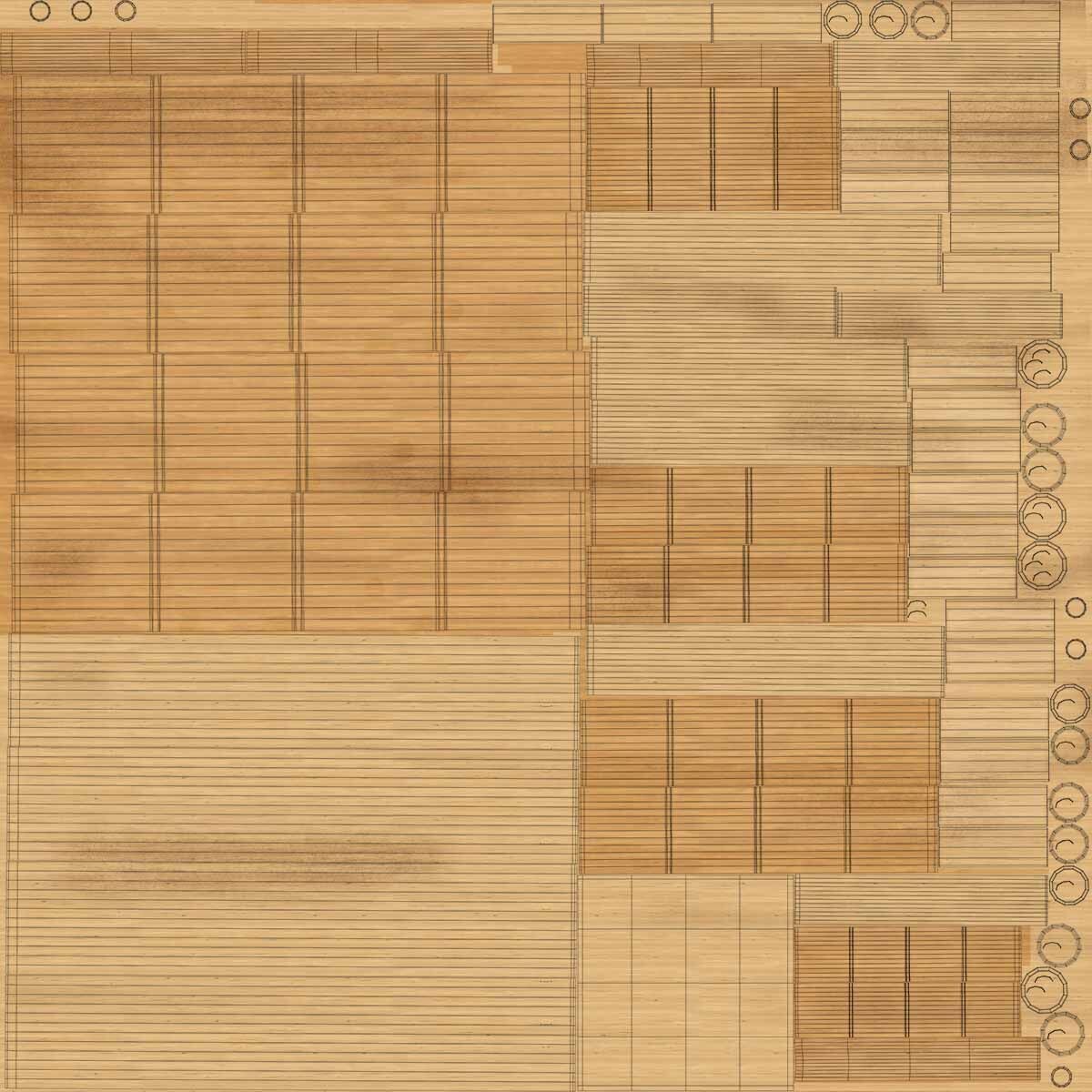 Bamboo Stool 3D model_9