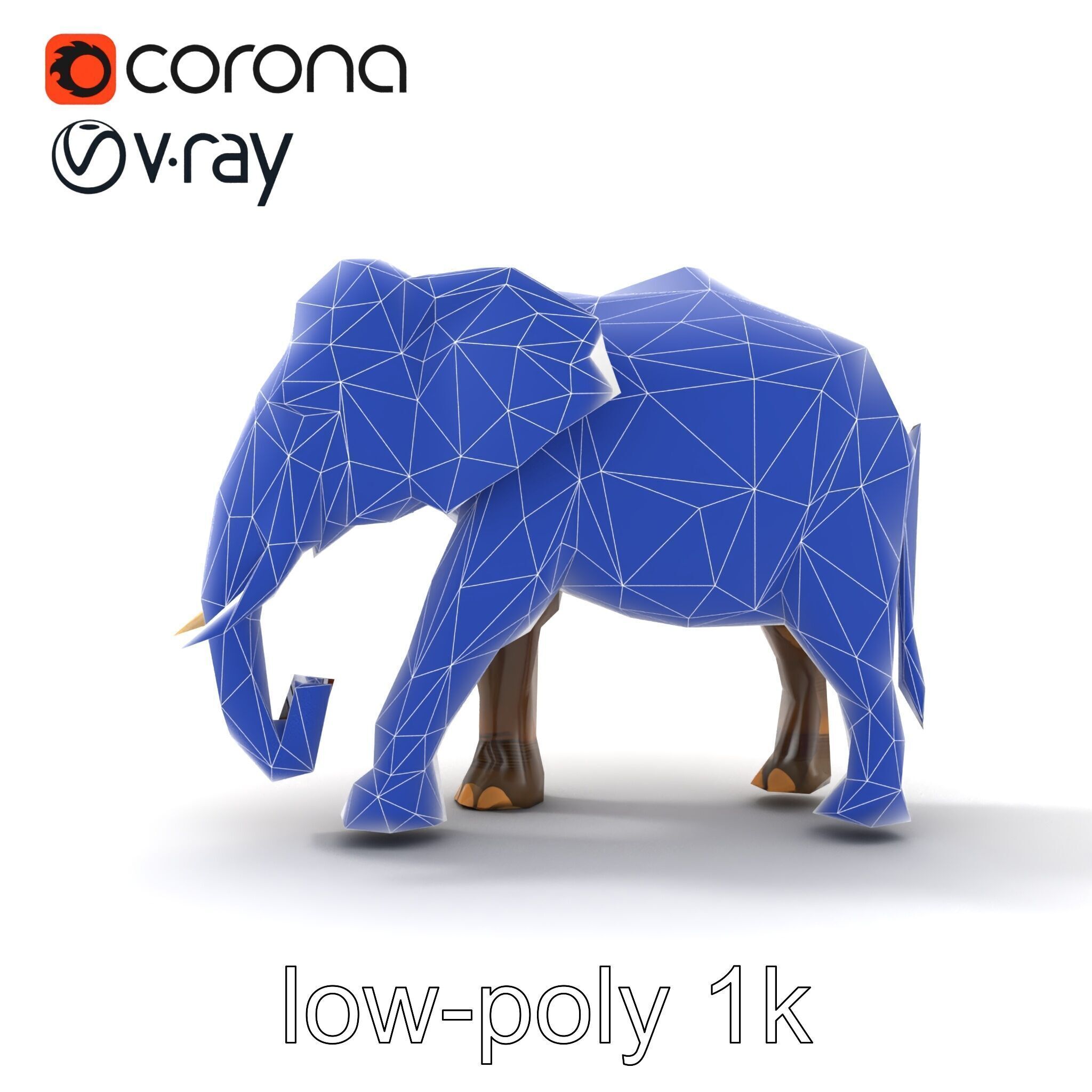 Asian Elephant High Detail Model Pack Low-poly 3D model_31