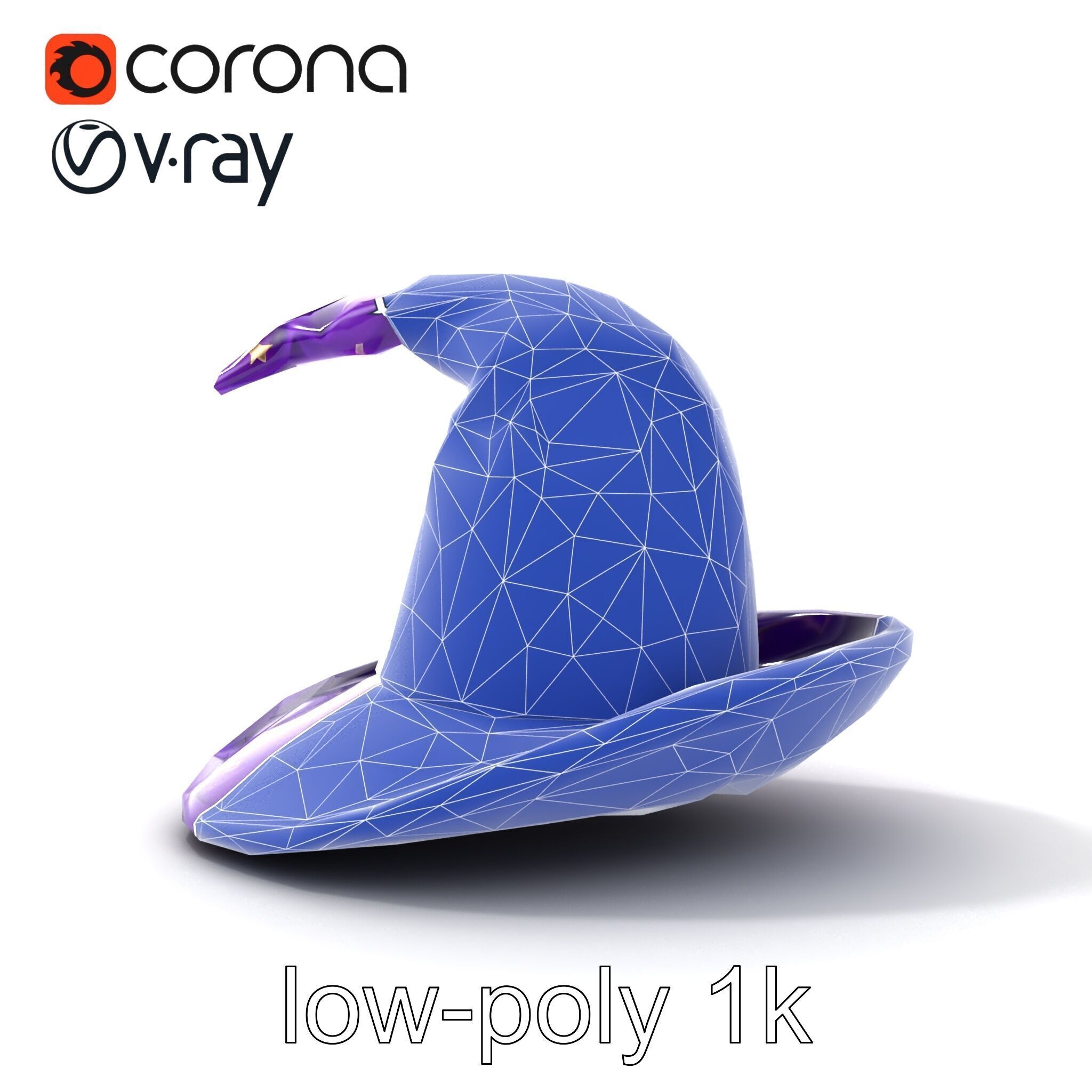 Mystical Magicians Hat model pack Low-poly 3D model_25