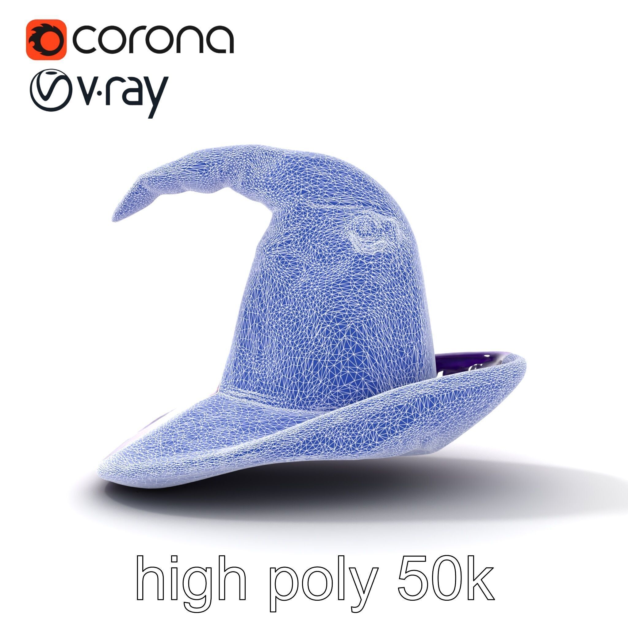 Mystical Magicians Hat model pack Low-poly 3D model_31