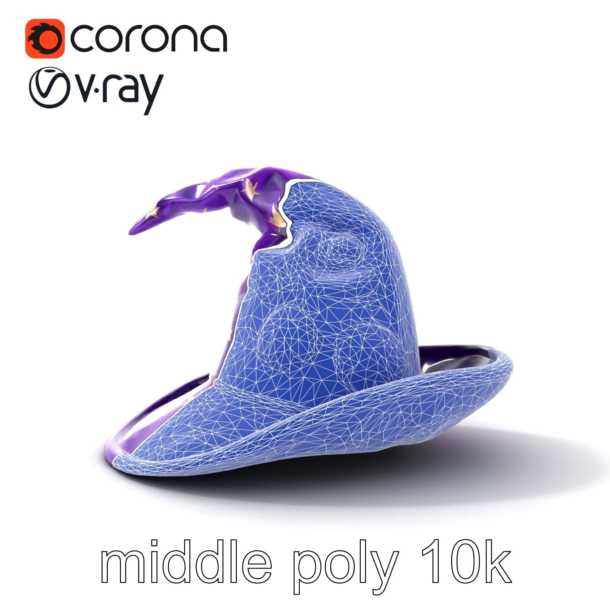 Mystical Magicians Hat model pack Low-poly 3D model_32