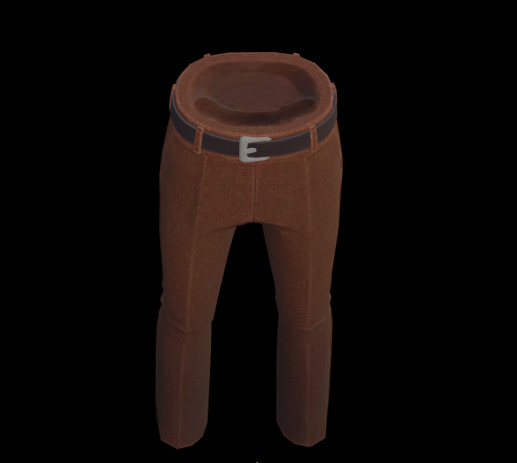 Sweater dress model elderly man Stylised lowpoly Low-poly 3D model_3