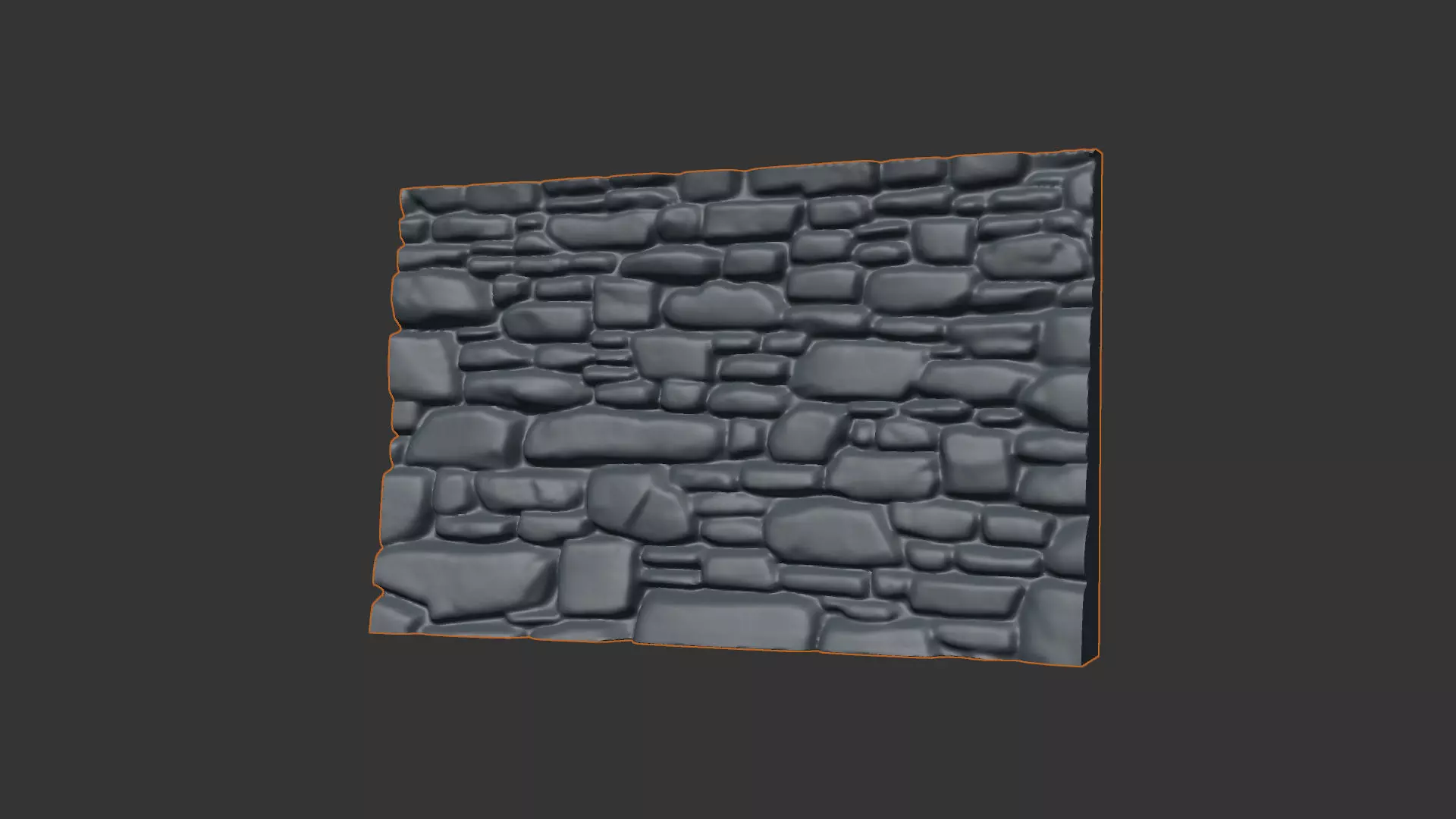 Stone wall 24 3D model_0