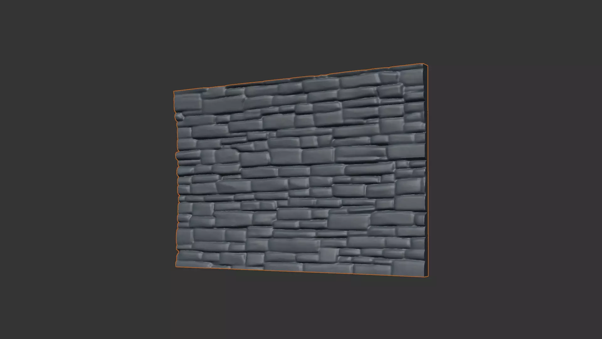 Stone wall 23 3D model_0