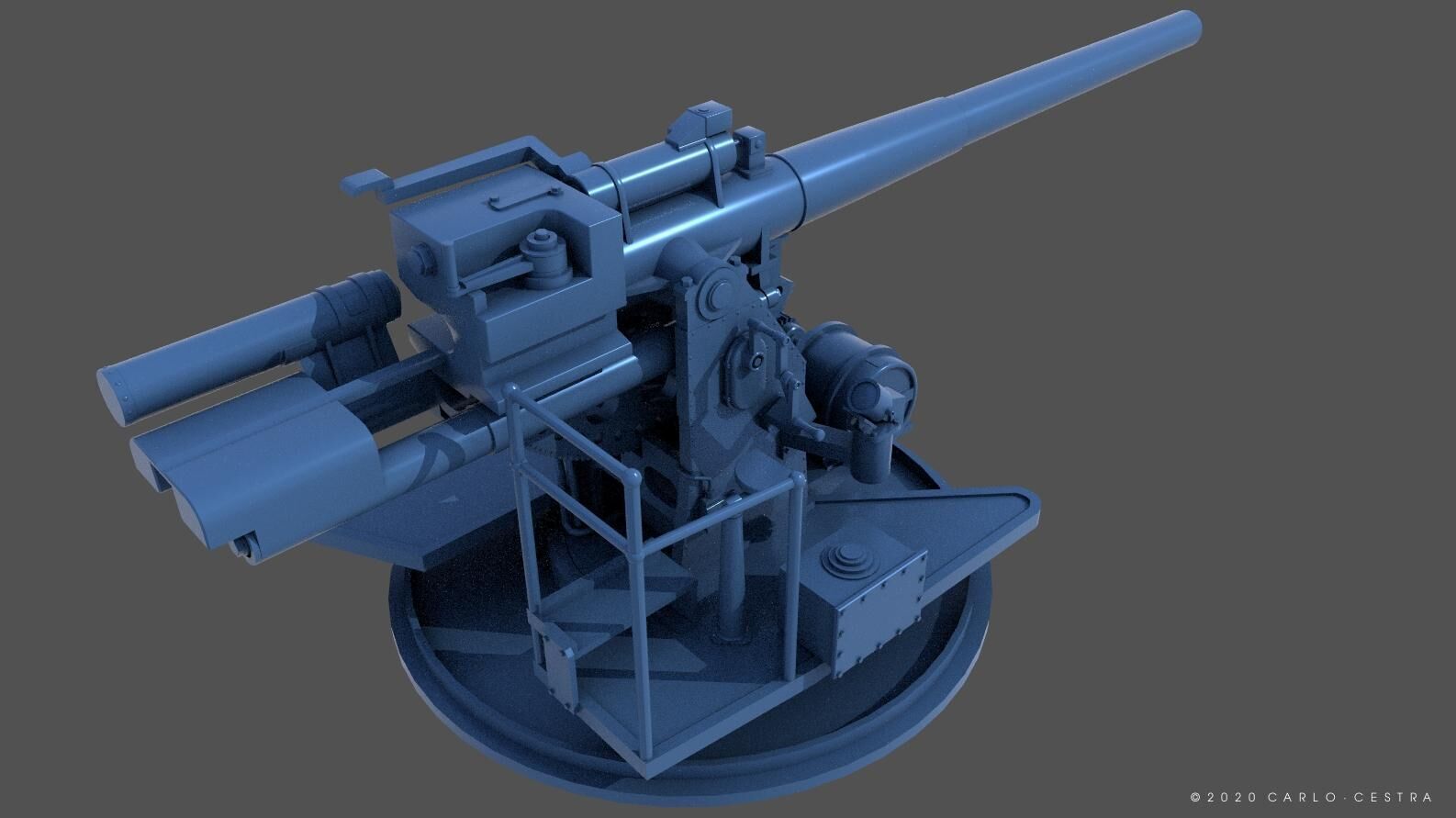 QF4-7inch Mark VIII - Commercial license - 1-72 scale 3D print model_1