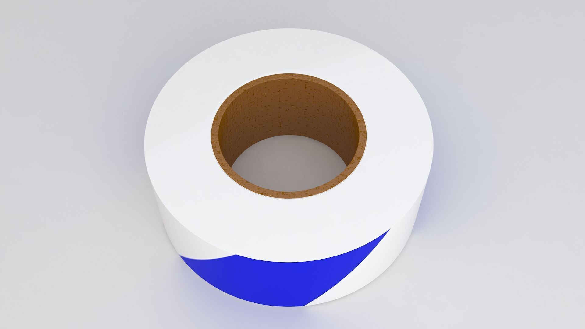 blue Barricade Tape 3D model_5