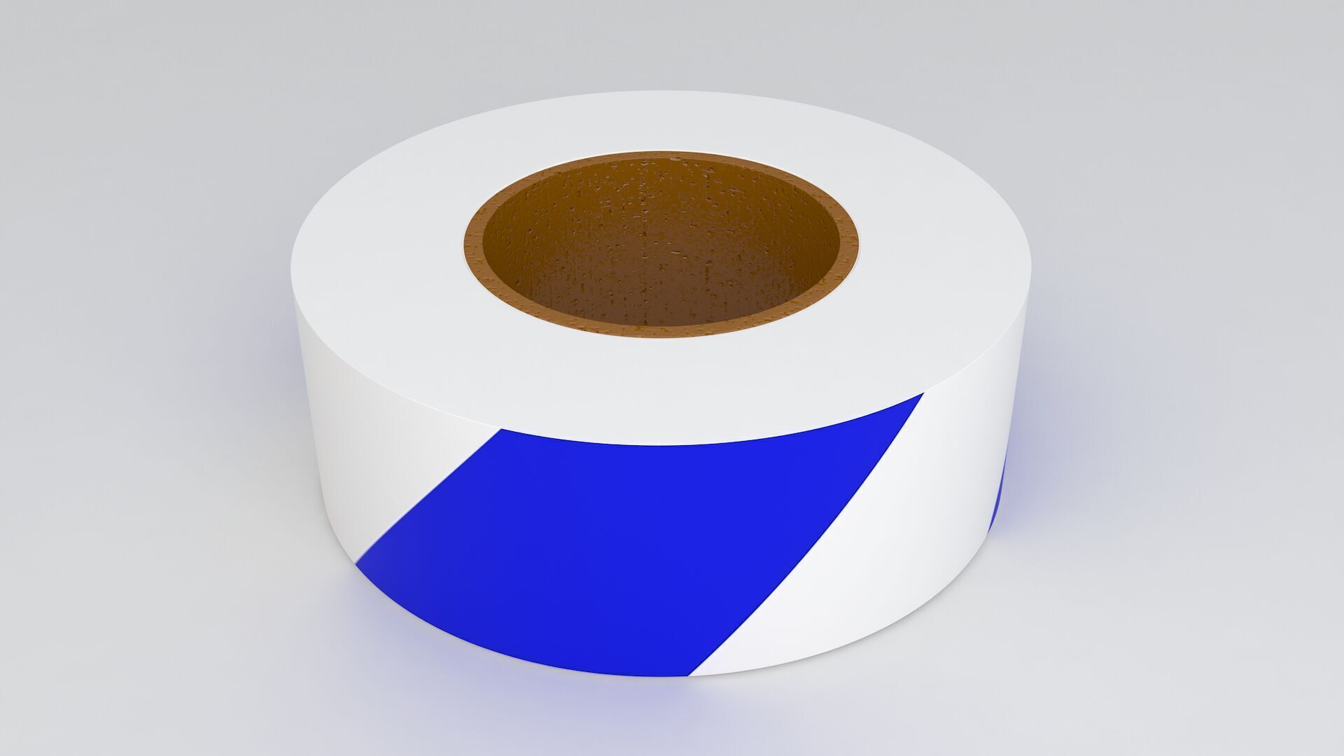 blue Barricade Tape 3D model_4