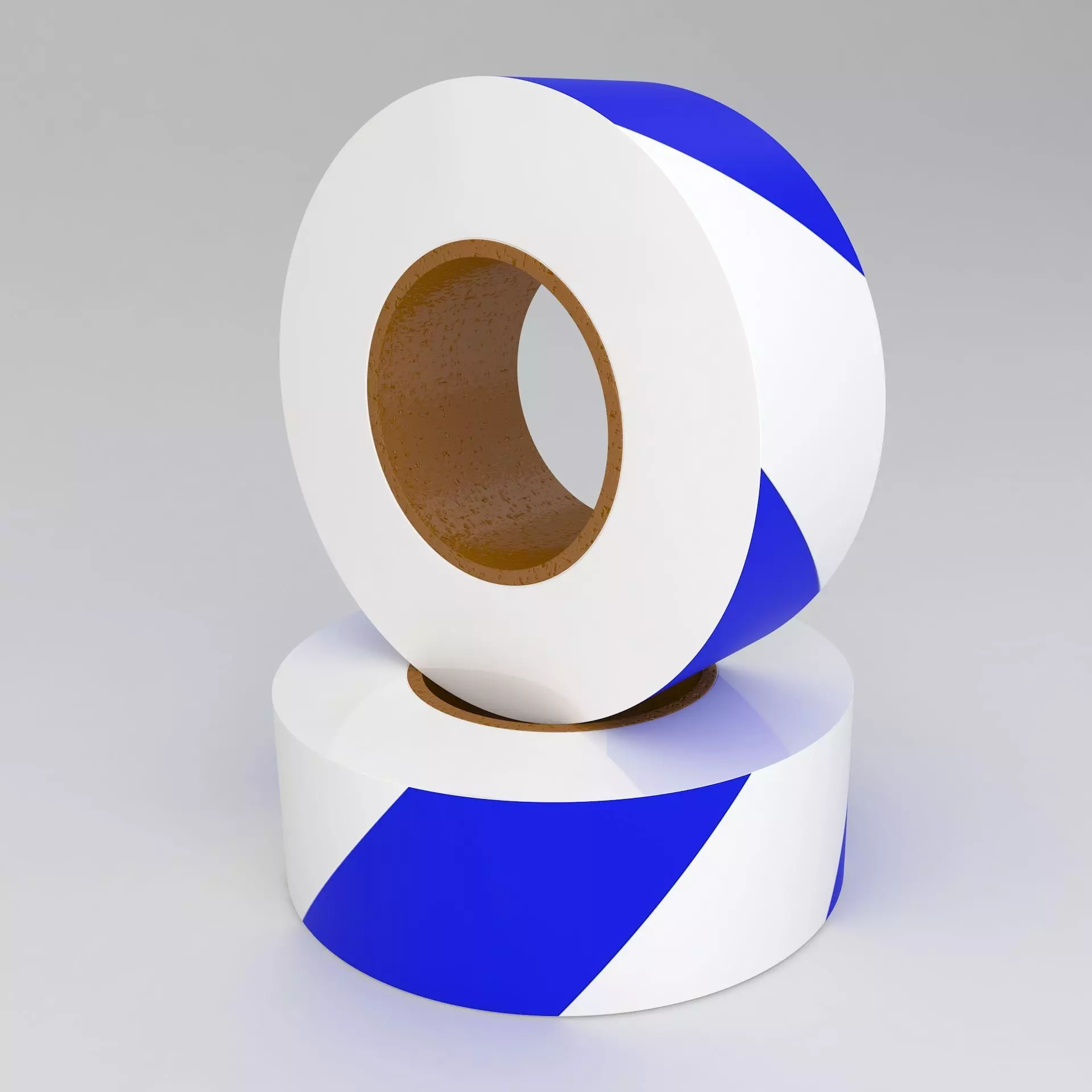 blue Barricade Tape 3D model_0