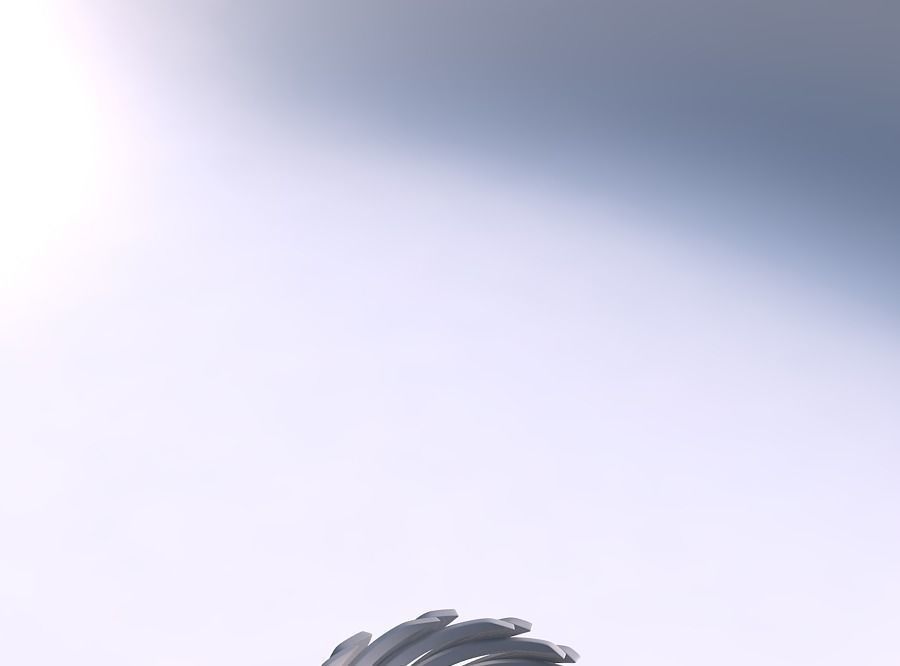 Bowl with twisted sharp muscle structure twisted and streched... 3D print model_0