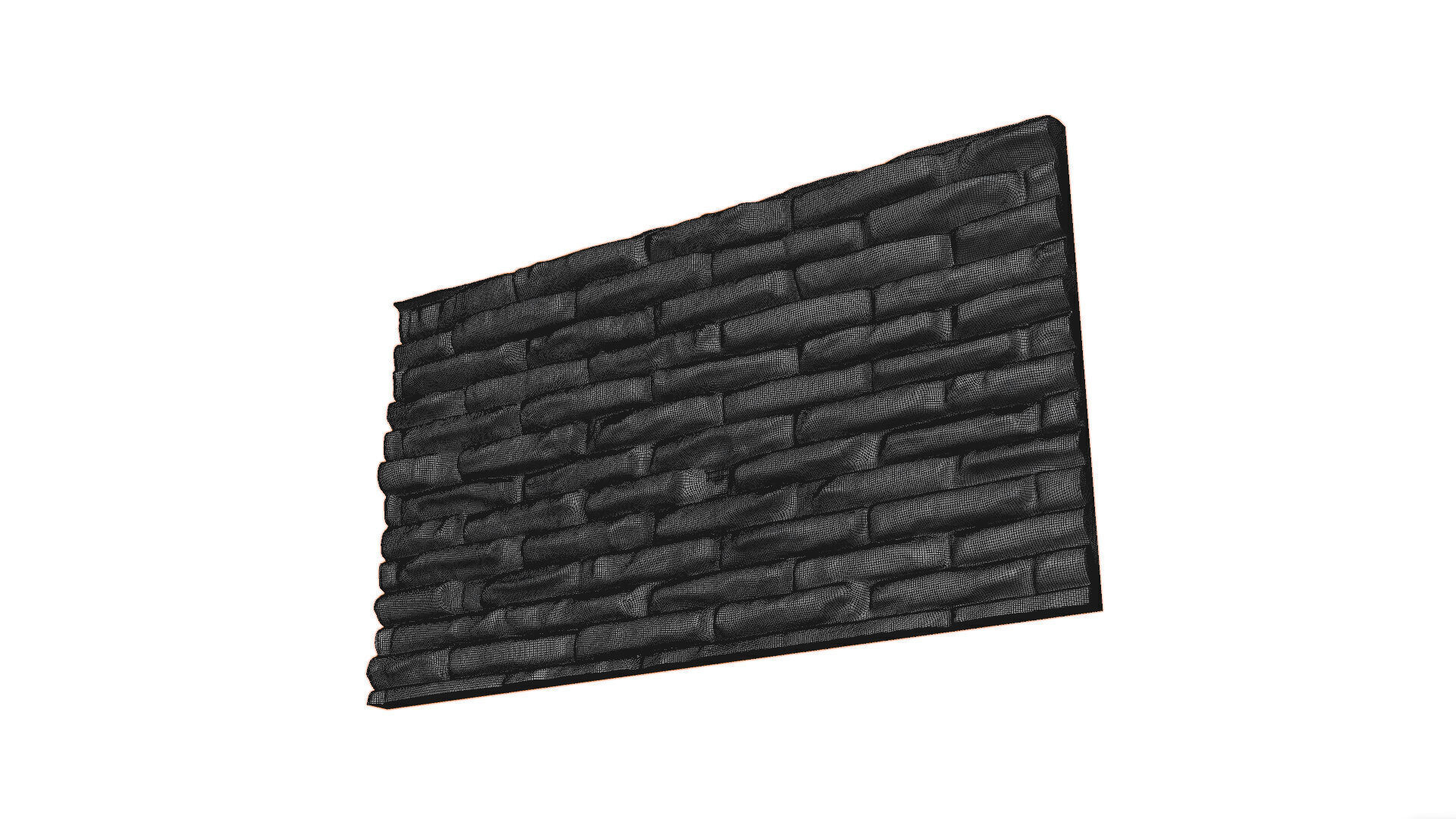 Stone wall 16 3D model_6