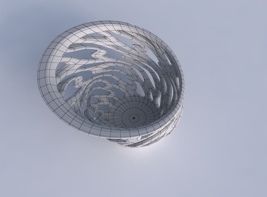 Bowl with twisted smooth cuts eccentric 3D print model_6