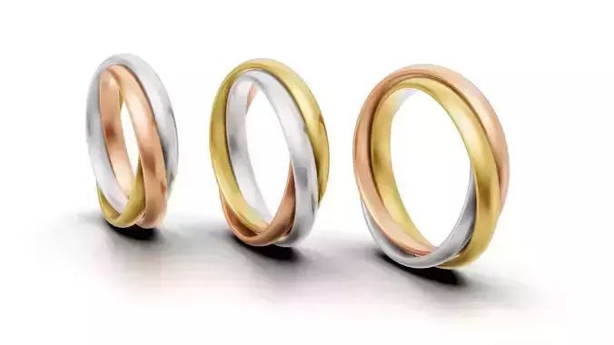 Cartier Trinity Ring Small Model 3D print model
