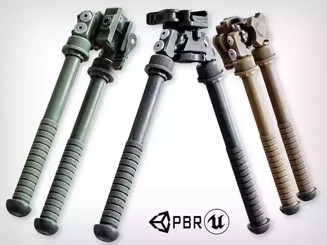 Bipods bipod Low-poly 3D model
