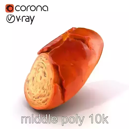 Realistic Leberkse Loaf D Model Pack