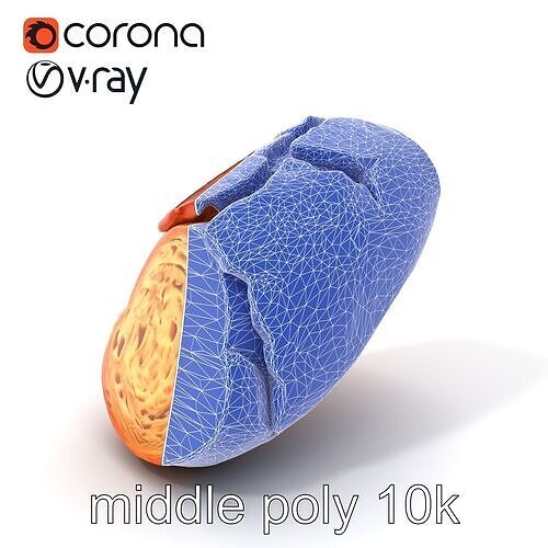 Realistic Leberkse Loaf D Model Pack Low-poly 3D model 6
