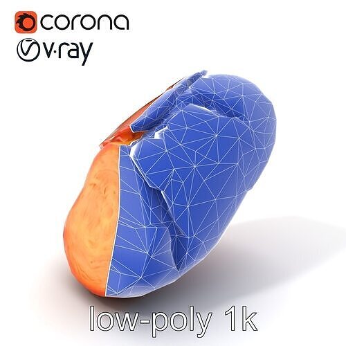 Realistic Leberkse Loaf D Model Pack Low-poly 3D model 7