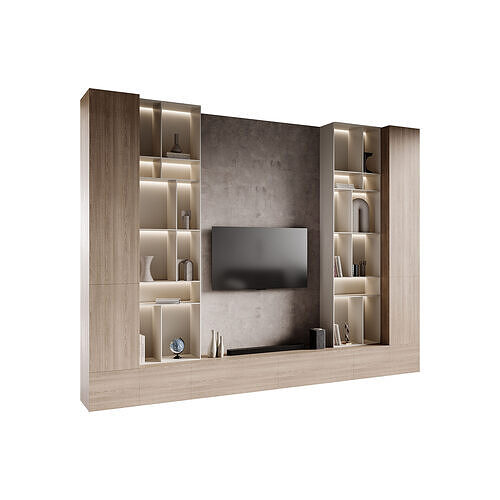 Modern TV Wall 015 3D model