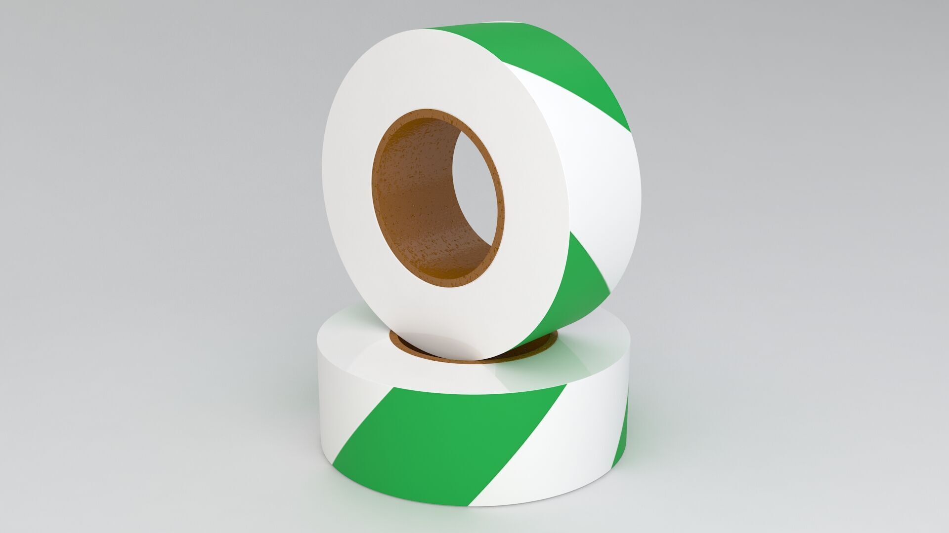 Green Barricade Tape 3D model_1