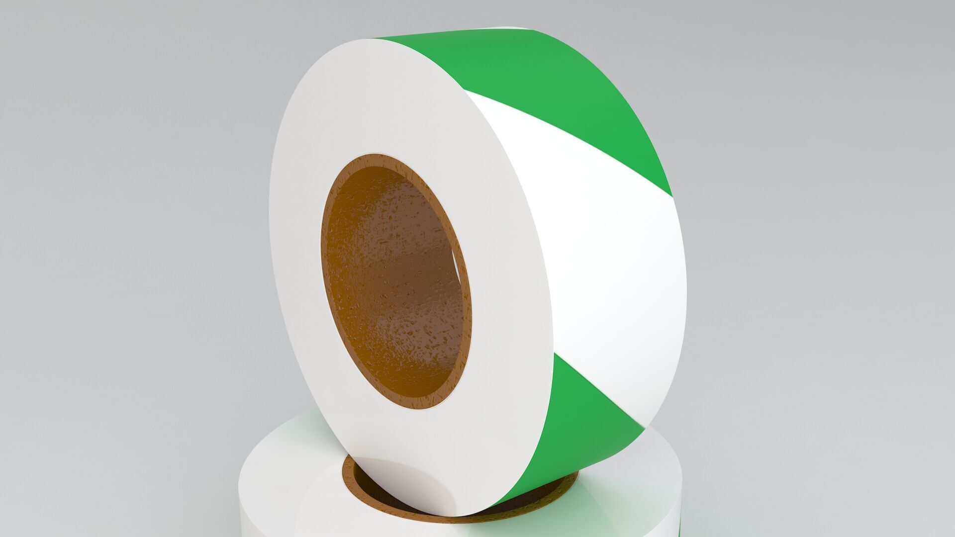 Green Barricade Tape 3D model_3
