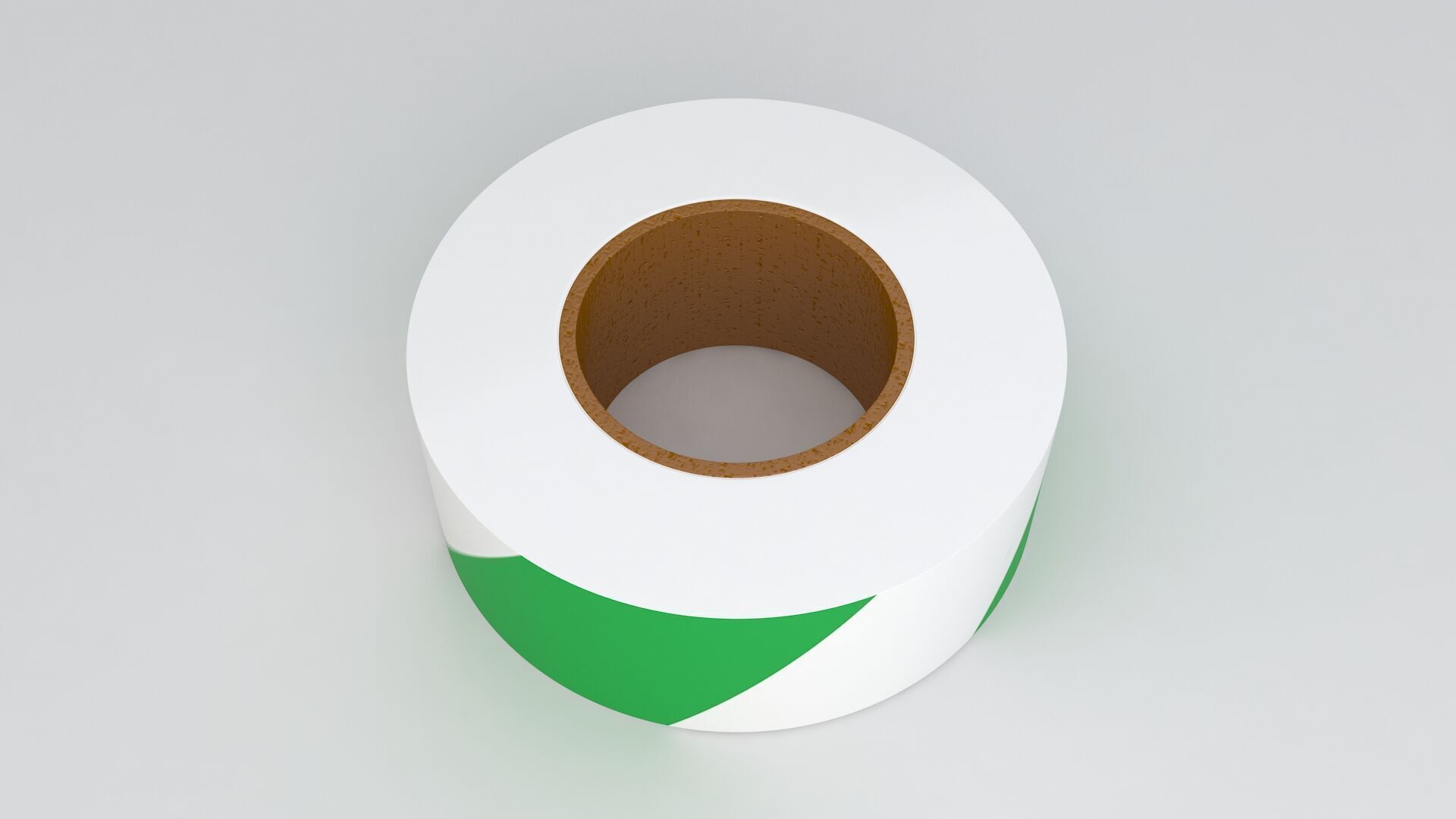 Green Barricade Tape 3D model_5