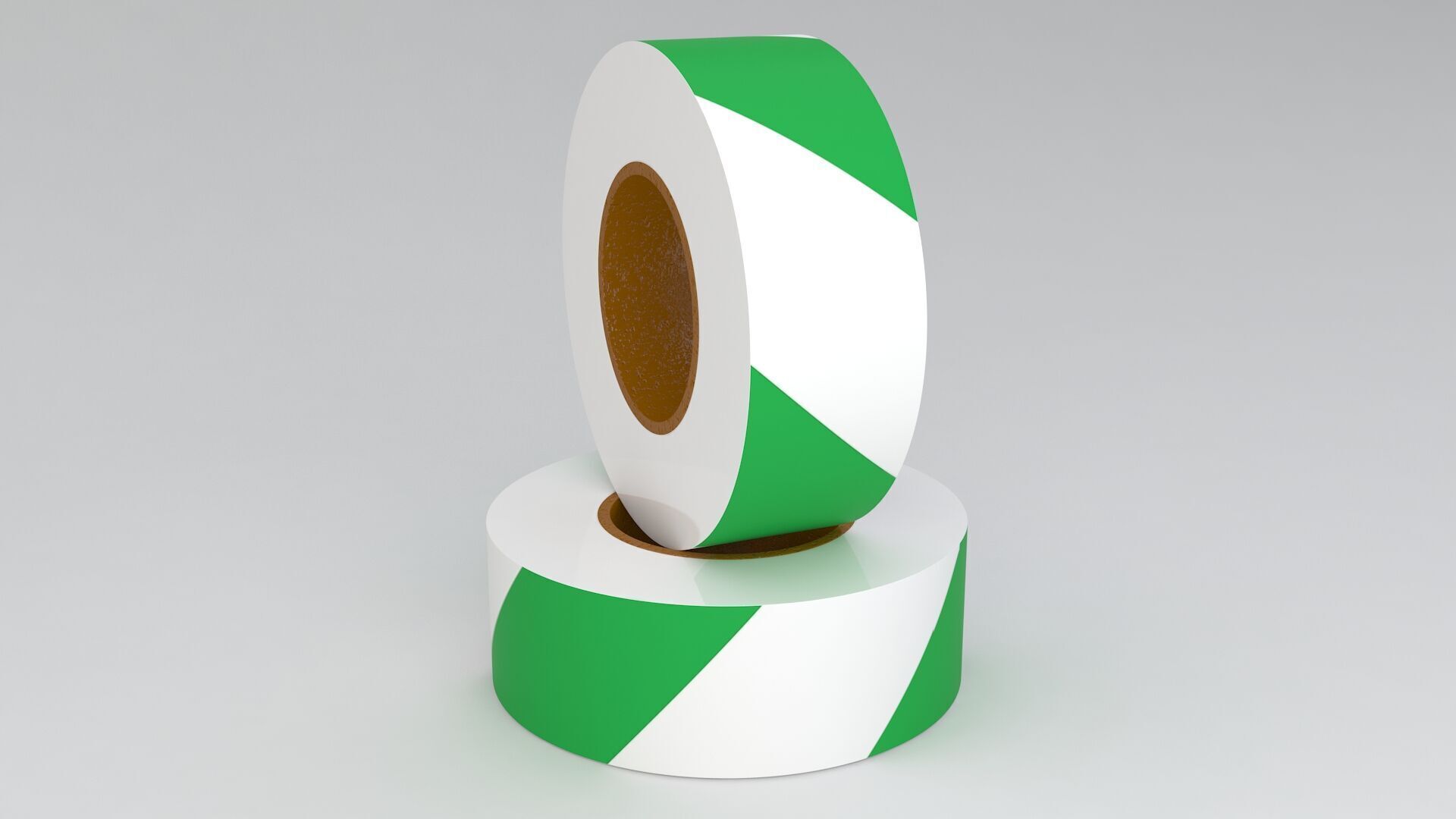 Green Barricade Tape 3D model_2