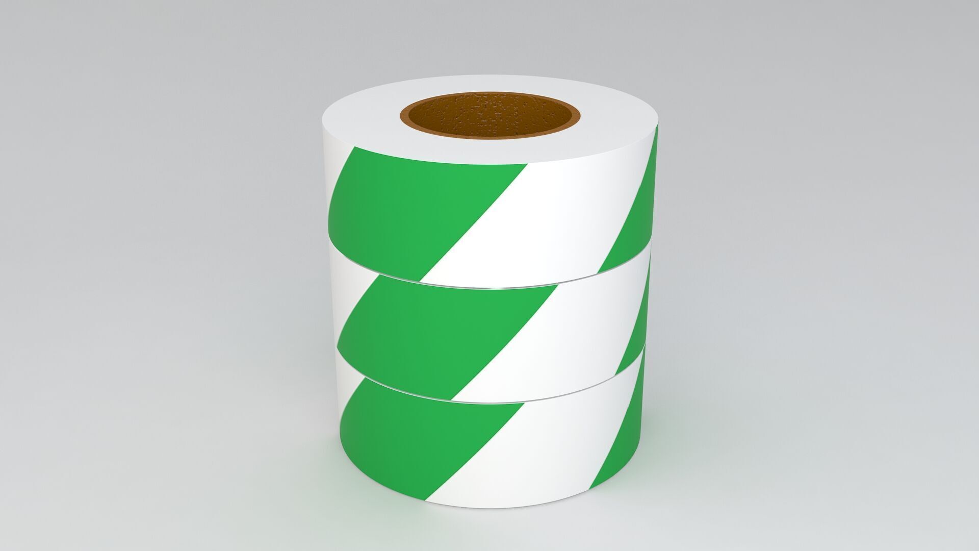 Green Barricade Tape 3D model_6