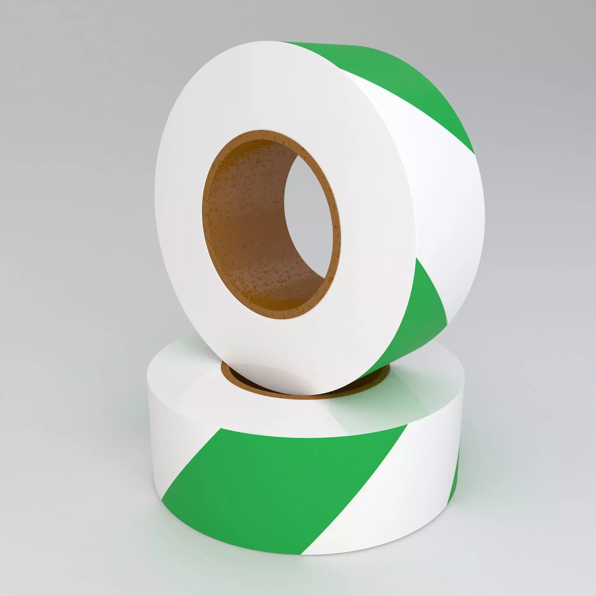 Green Barricade Tape 3D model_0