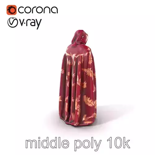Royal Mage Cloak Bronze Leaf pattern model pack