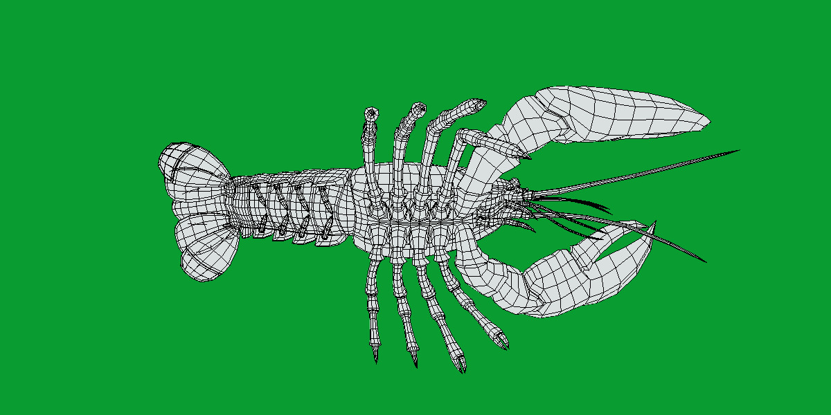 American Lobster Low-poly 3D model_17