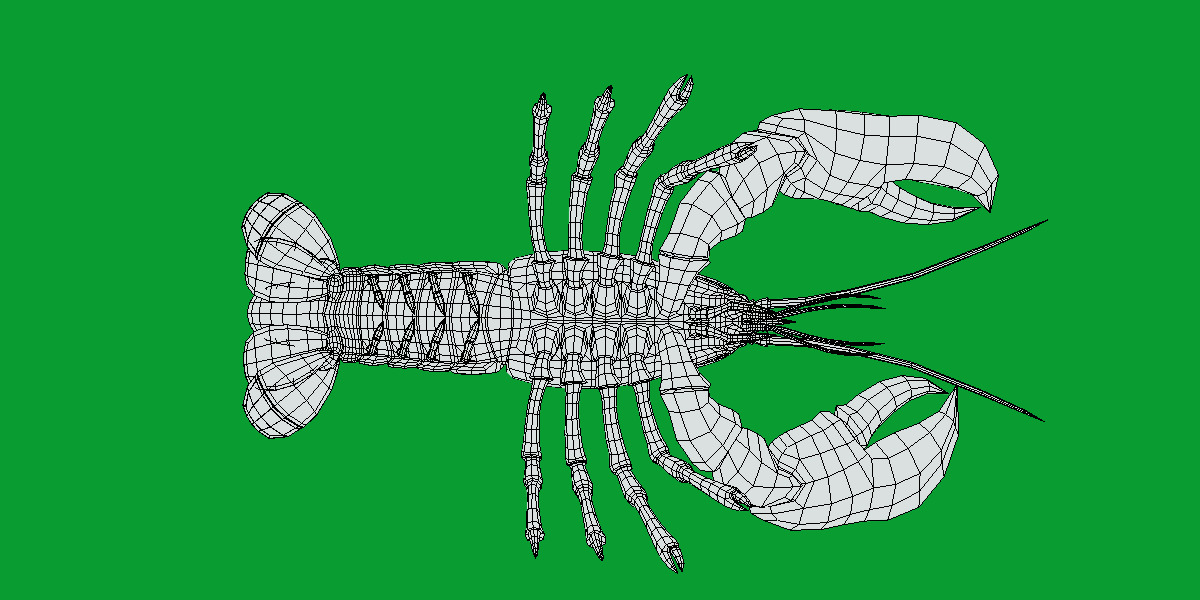 American Lobster Low-poly 3D model_18