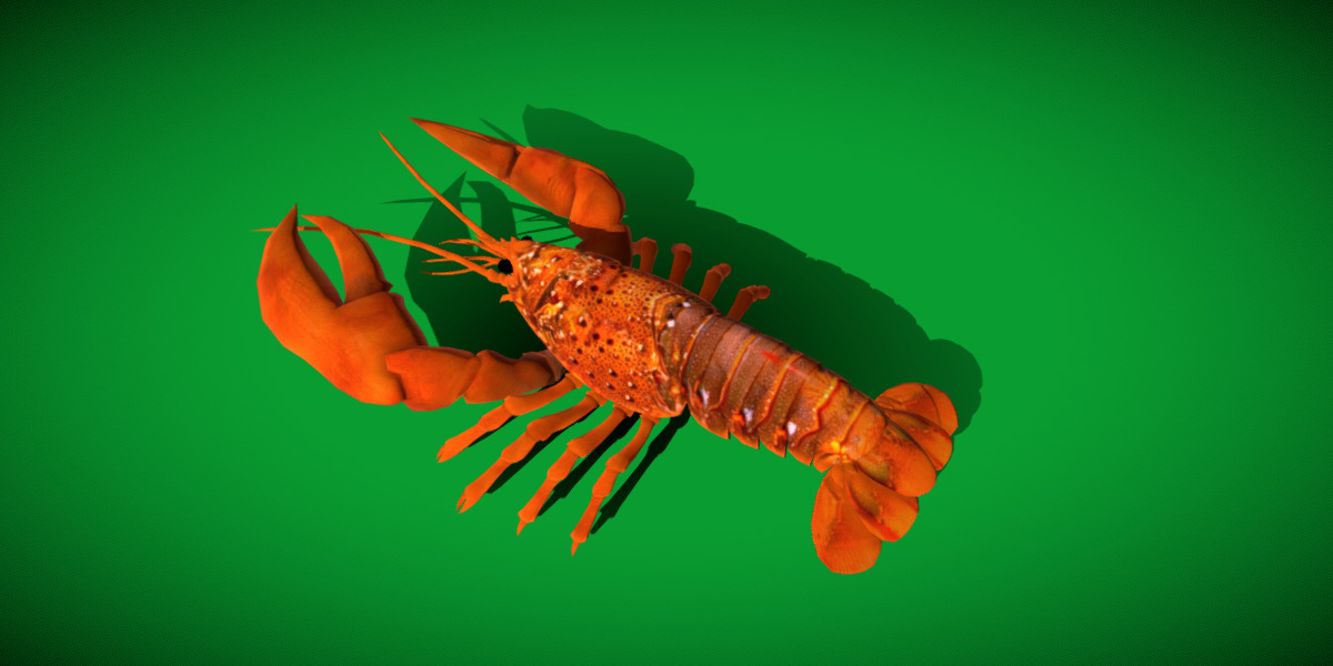 American Lobster Low-poly 3D model_33