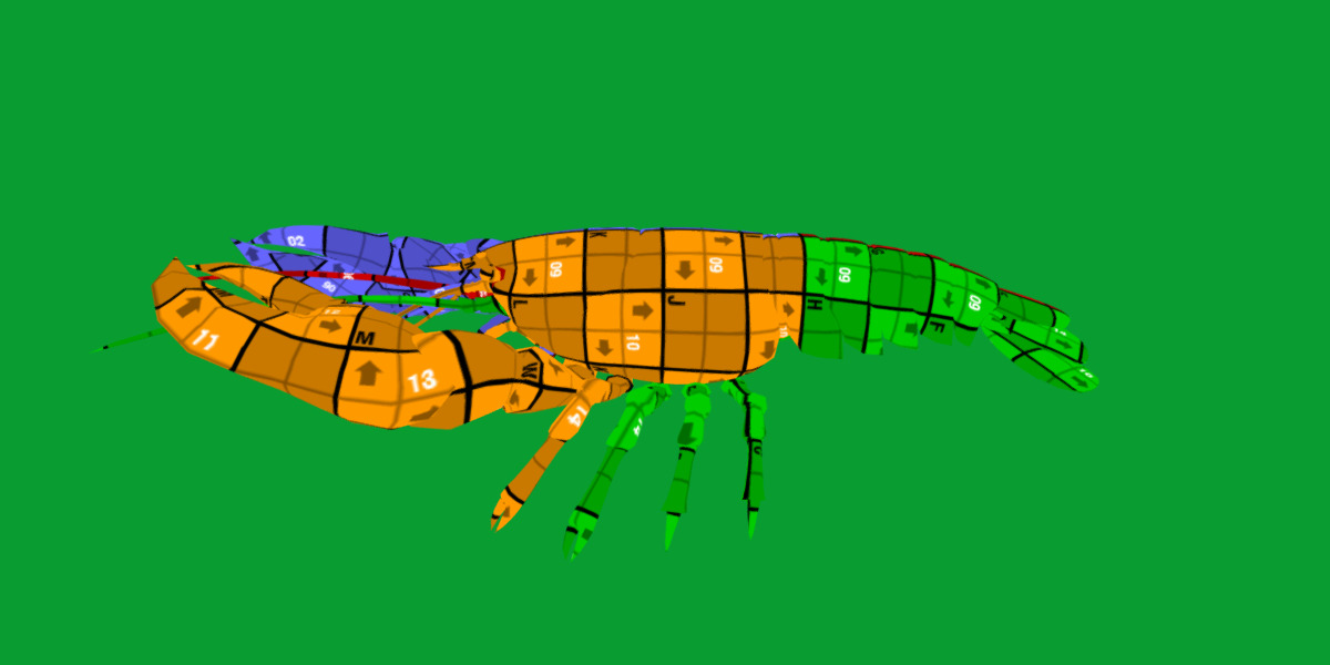 American Lobster Low-poly 3D model_21