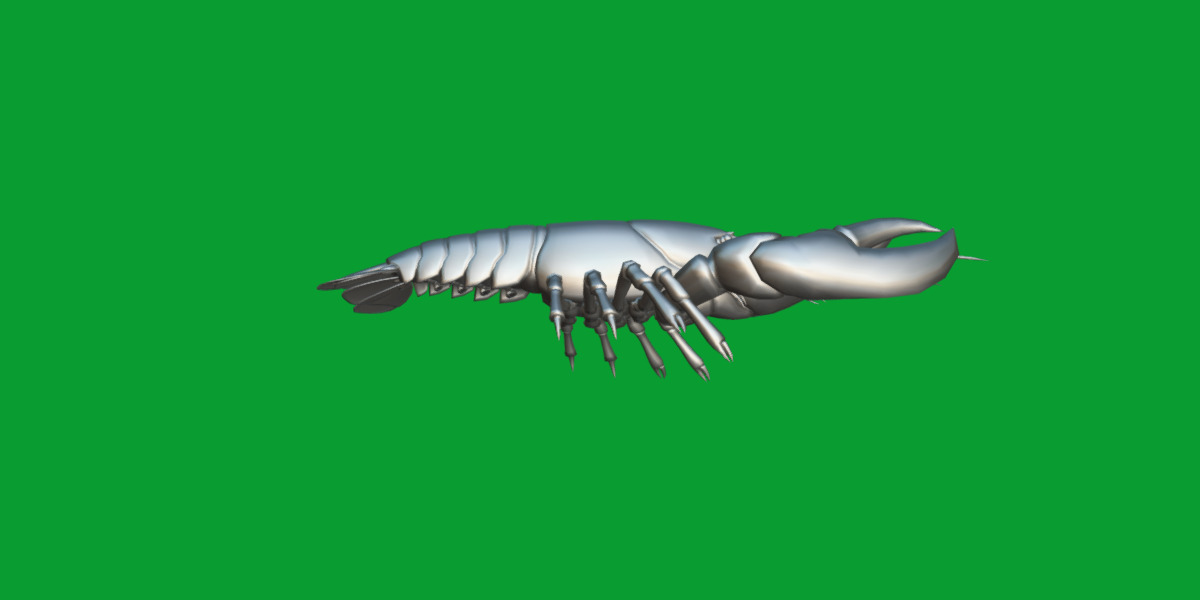 American Lobster Low-poly 3D model_12