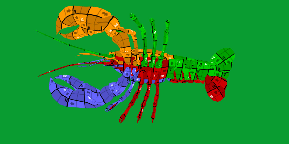 American Lobster Low-poly 3D model_23