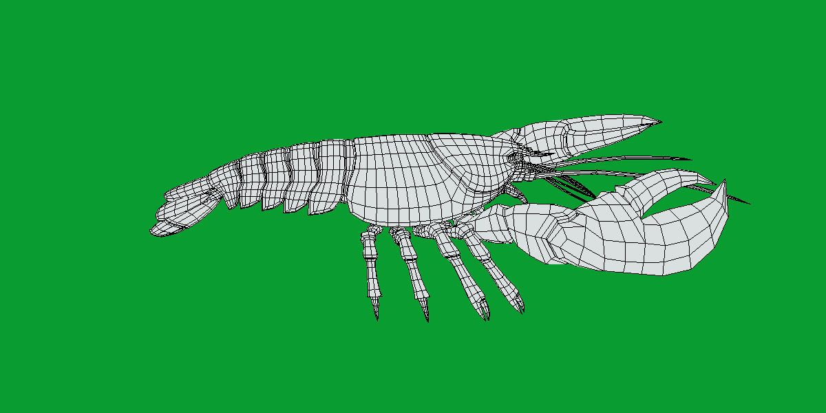 American Lobster Low-poly 3D model_15